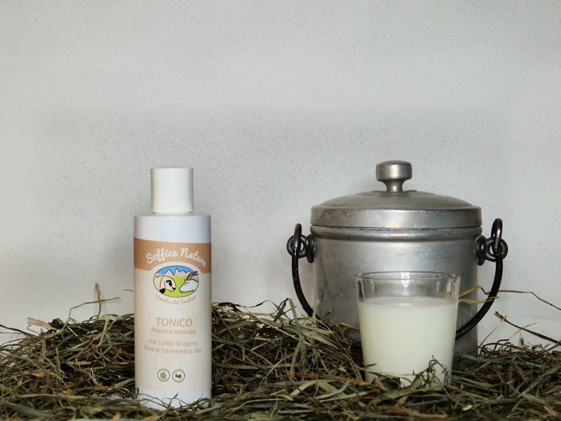 Delicate face tonic with goat's milk
