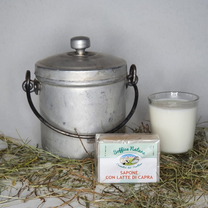 Sapone esfoliante con latte di capra